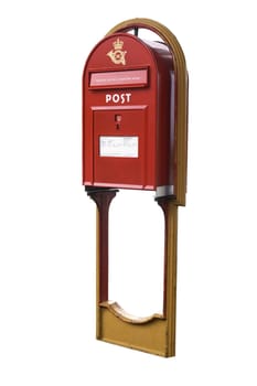 Danish mailbox isolated over white background