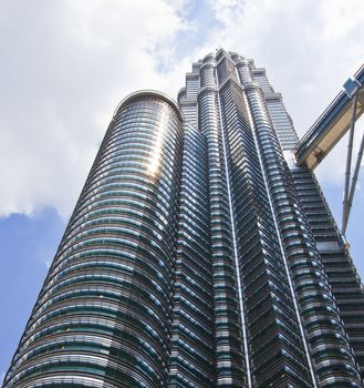 Twin Towers and blue sky in malaysia