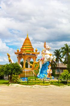 White horse crematory in Thailand