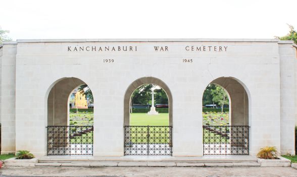 In front of ally soldiers graveyard