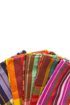 colorful plaid fabric collection pattern as background