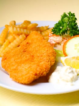 Fish & chips and a background