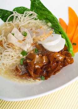 rice noodle on white background