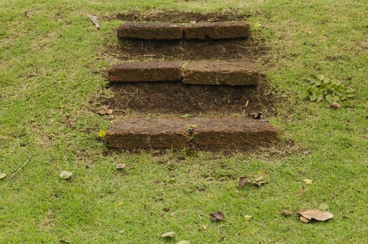 The folding pathway of a park in Samut songkhram.