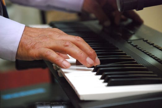 An image of a piano playing