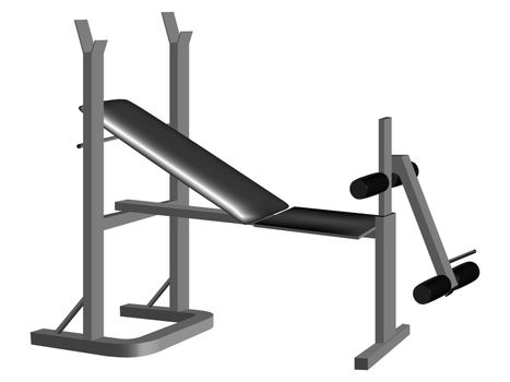 weight lifting equipment against white background, abstract vector art illustration; image contains gradient mesh