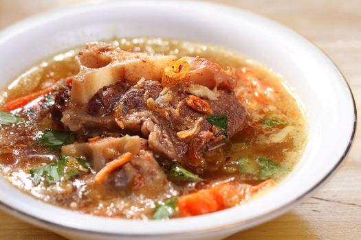 Indonesian famous oxtail soup