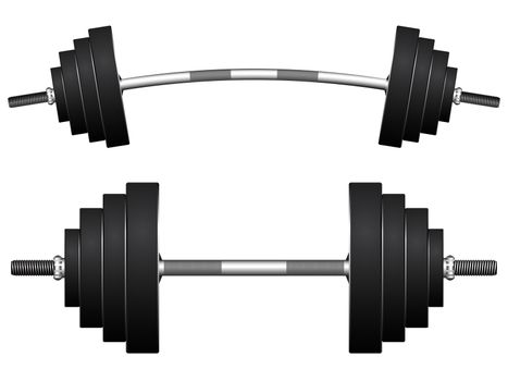 weights against white background, abstract vector art illustration