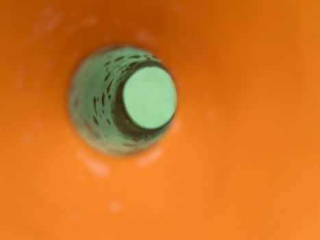 Abstract green hole taken closeup.
