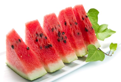 slice of fresh red watermelon