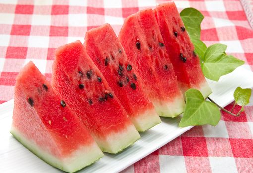 slice of fresh red watermelon
