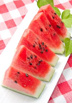 slice of fresh red watermelon