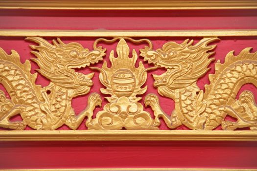Golden Dragon on the scene with red