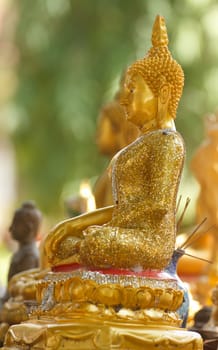 Buddha statue in temple Thailand.
