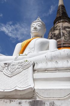 The Buddha status of wat yaichaimongkon at ayuttaya province, Thailand.