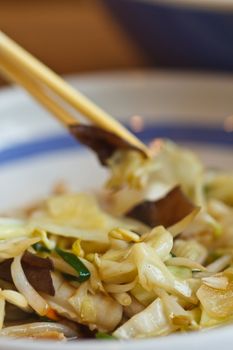Stir-fried vegetables in oyster sauce to taste.