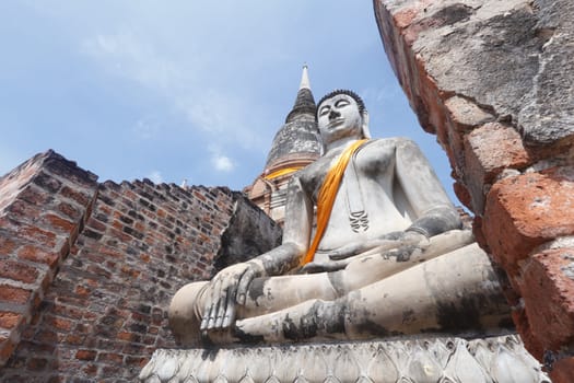 Buddha at Wat Yai Chai Mongkol Ayutthaya.