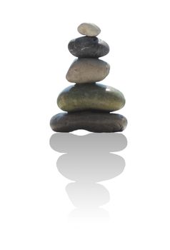 The stack of pebble stones in zen concept 