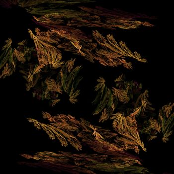 Abstract fractal design in shades of brown and green