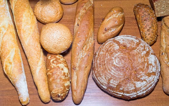 different varieties of homemade bread