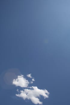 white clouds on blue sky