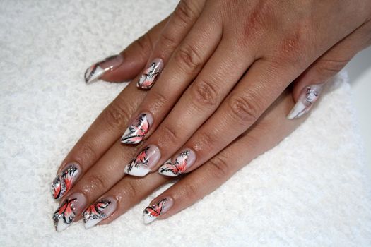 Beautiful female hands with manicure  