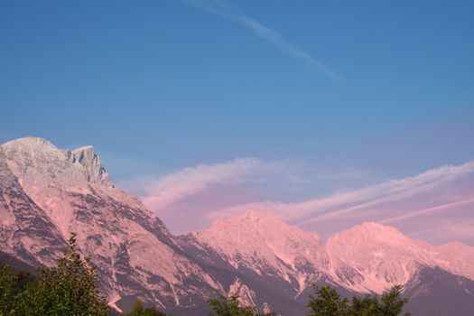 view to the Alps mountains