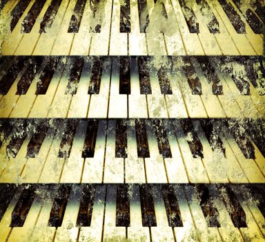grunge background piano keys vintage style