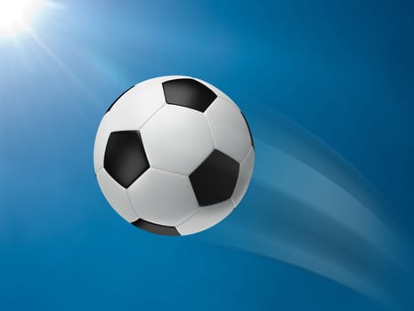 Action of football moving