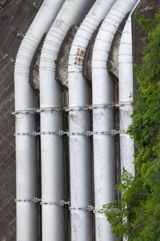 Water pipeline to power plants.