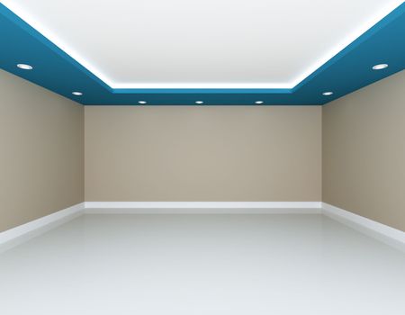 Empty room for decorated