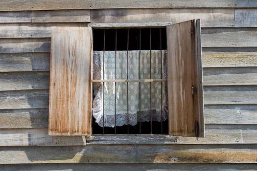 Window of Old Wooden House