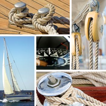 Collage of boat and maritime equipments images