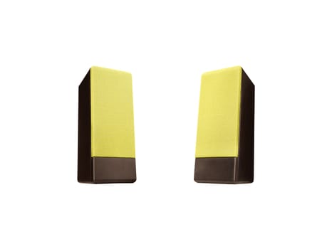 two speaker on white background