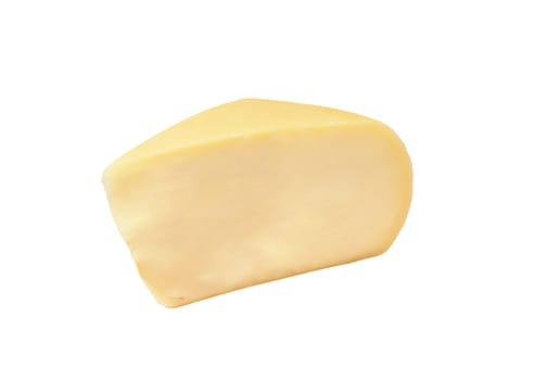 Piece of cheese isolated on white background
