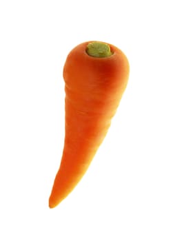 fresh carrots isolated on white background