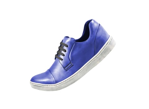 blue sport shoe isolated on a white