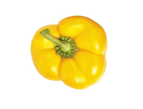 sweet yellow pepper isolated on white
