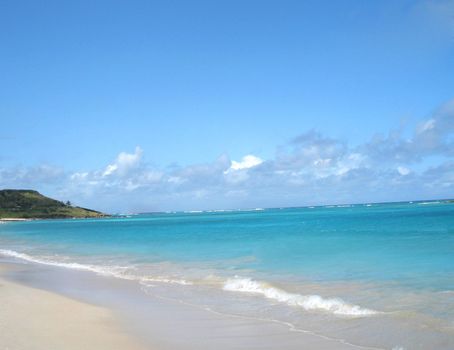 tropical beach. sky and sea.