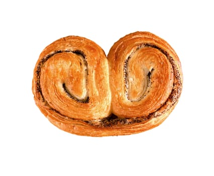 Homemade cream roll isolated