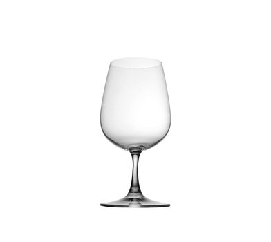 Empty wine glass, isolated on a white