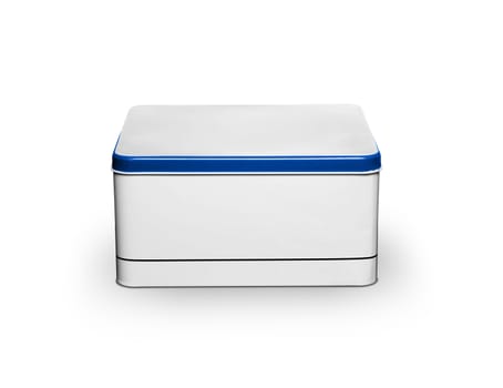 Metal box isolated on white