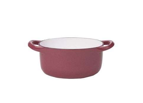 Dark red pan isolated