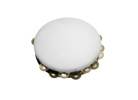 tambourine under the white background