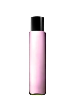 Pink parfume bottle isolated