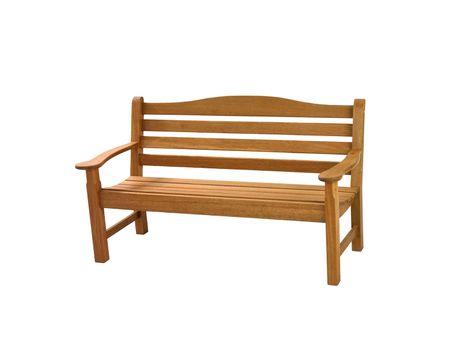 Wooden Bench isolated on white