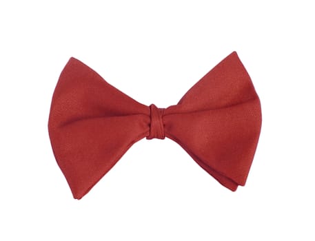 Red tie-bow isolated on white