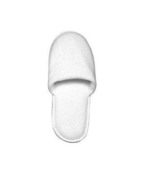 White casual home slipper on white background