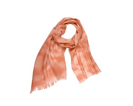 Fashionable scarf on white background