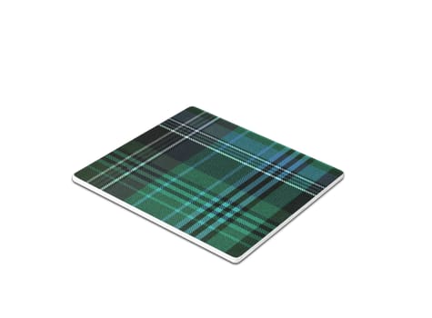 Plaid mouse pad isolated on white